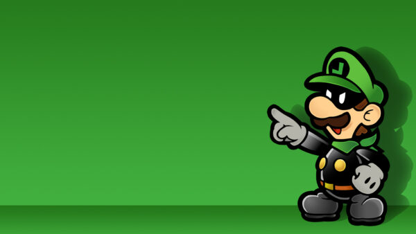 Wallpaper Luigi, With, Mario, Standing, Green, Paper, Super, Background, Side, Games