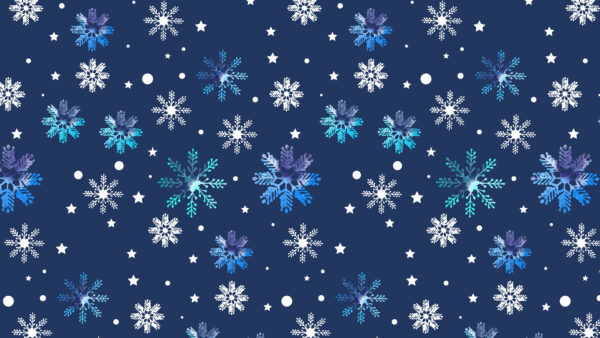 Wallpaper Winter, Blue, Desktop, Snowflake, Mobile, Pattern