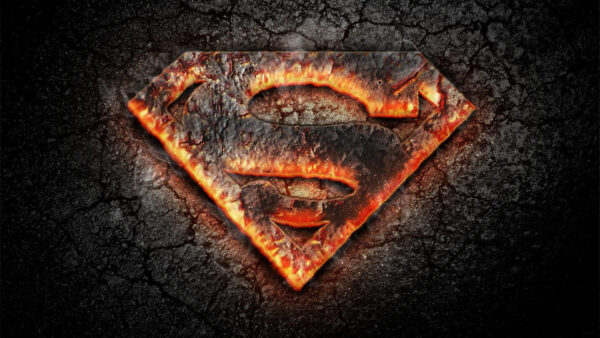 Wallpaper Desktop, Gambar, Logo, Fire, Dark, Superman