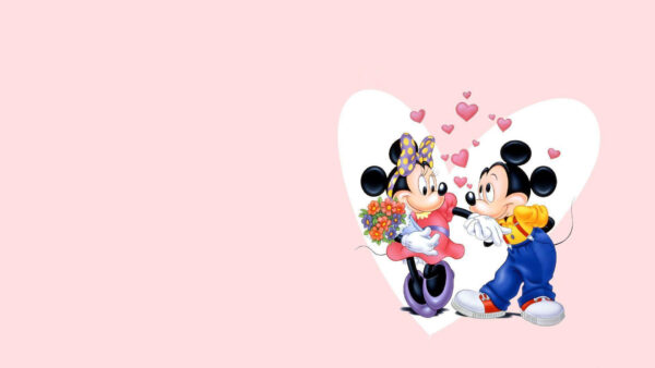 Wallpaper Minnie, Mickey, Mouse, With, Desktop