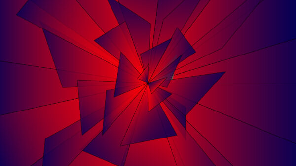 Wallpaper Blue, Red, Geometry, Digital, Pattern, Abstract, Art, Shapes