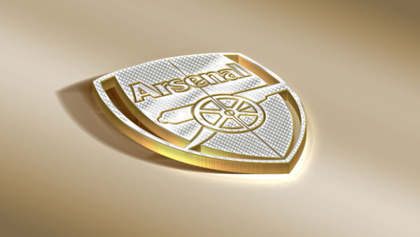 Wallpaper Arsenal, Golden, Logo