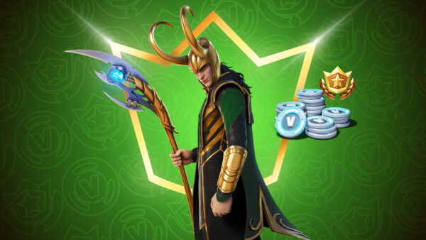 Wallpaper Background, Loki, Fortnite, Green