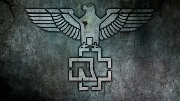 Wallpaper Gray, Eagle, Logo, Grey