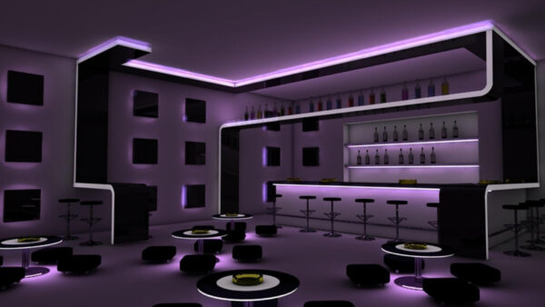 Wallpaper Lights, Bar, Lounge, Colorful, Inside, Decoration, Desktop