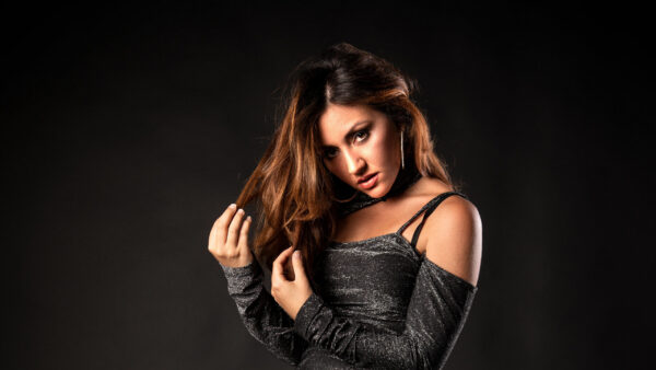 Wallpaper Wearing, Background, Standing, Black, Model, Girl, Girls, Dress