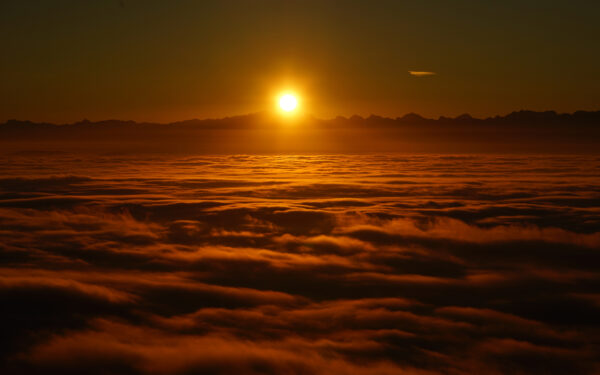 Wallpaper Above, Clouds, Sunrise