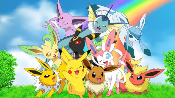 Wallpaper Jolteon, Eeveelutions, Eevee, Pokemon, Leafeon, Flareon, Espeon