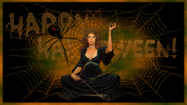 Wallpaper Witch, Halloween, Spider, Desktop, Weaver