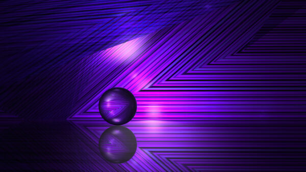 Wallpaper Abstract, Purple, Lines, Ball, Blue, Desktop, Abstraction, Mobile