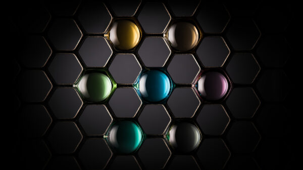 Wallpaper Abstract, Pattern, Artistic, Ball, Hexagon