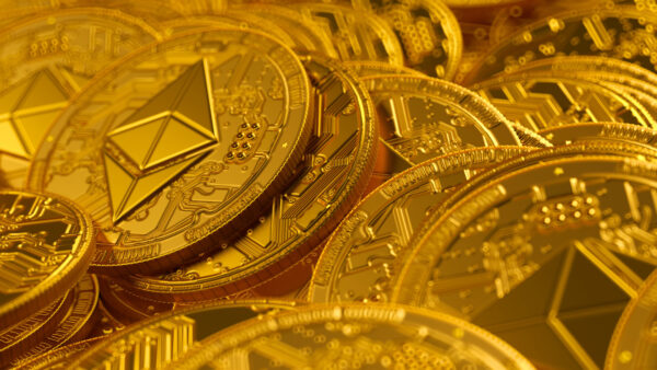 Wallpaper Money, Coins, Ethereum, Cryptocurrency, Gold