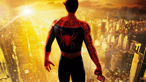 Wallpaper Buildings, Background, Spiderman, Yellow, Lights