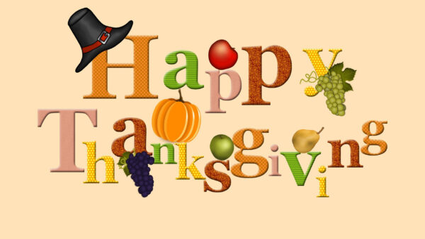 Wallpaper Happy, Black, And, Fruits, Thanksgiving, Desktop, Hat, Word, With