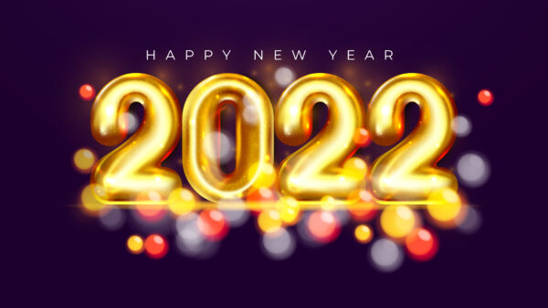 Wallpaper Background, Colorful, Happy, Year, Bokeh, 2022, Circles, New