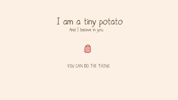 Wallpaper Potato, Tiny, Desktop, Kawaii