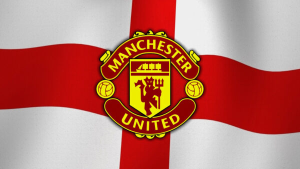 Wallpaper Logo, United, White, Red, Manchester, Background, Yellow