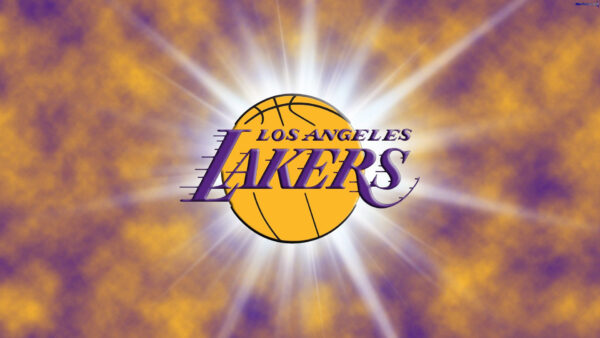 Wallpaper Glare, Lakers, Yellow, Purple, Background