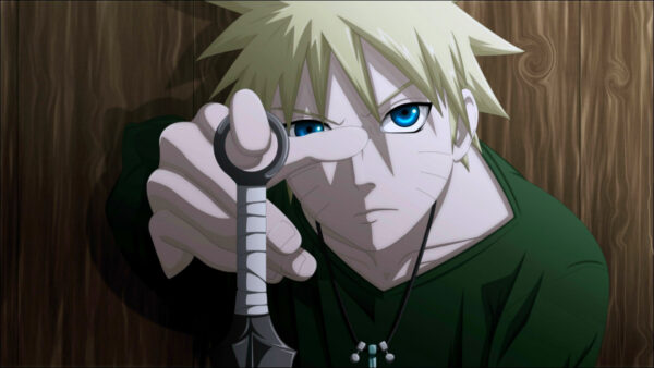 Wallpaper Naruto, With, Green, Uzumaki, Eyes, Dress, Key, Blue