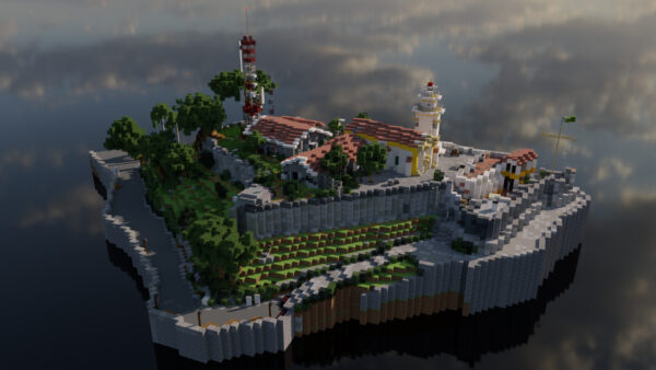 Wallpaper Fortress, Island, Minecraft