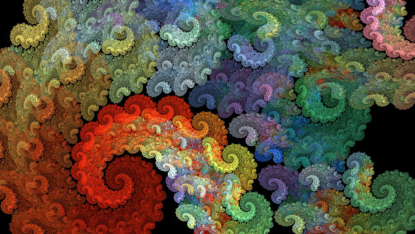 Wallpaper Colorful, Abstraction, Art, Fractal, Abstract, Swirl