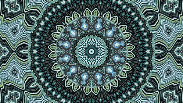 Wallpaper Blue, Desktop, Circles, Abstract, Lines, Abstraction, Art, Fractal, Black, Pattern