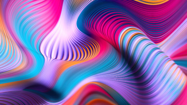 Wallpaper Colorful, Waves, Abstract