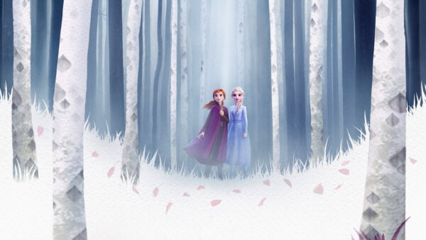 Wallpaper Elsa, Frozen, Anna