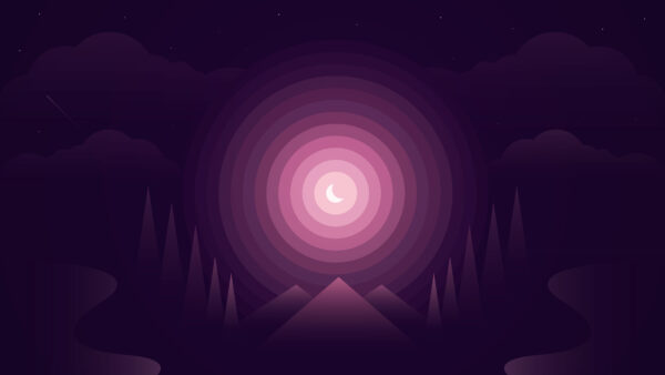 Wallpaper Purple, Gradient, Forest