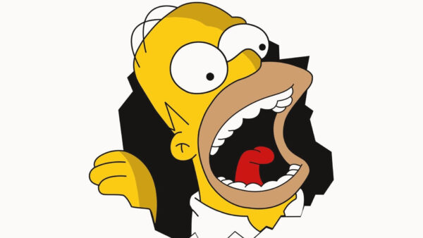 Wallpaper Bart, With, Desktop, Movies, Background, Simpson, Open, Mouth, Tongue, Wide, White, Red