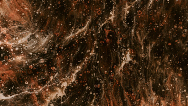 Wallpaper Liquid, Orange, Black, Paint, Stains, Light, Desktop, Mobile, Abstract