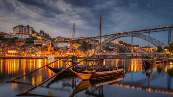 Wallpaper City, Water, Cityscape, Porto, Portugal