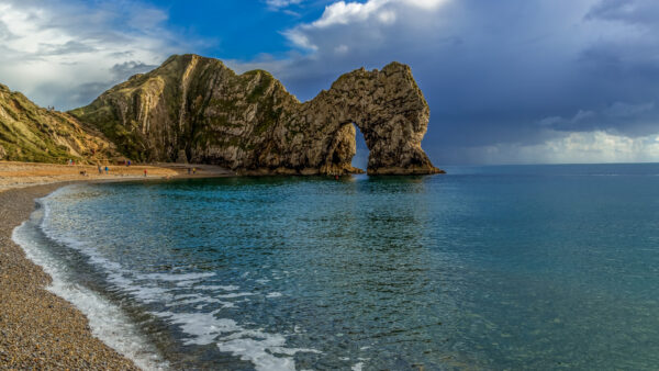 Wallpaper Durdle, Blue, Middle, Under, Ocean, Sky, The, Door, Nature