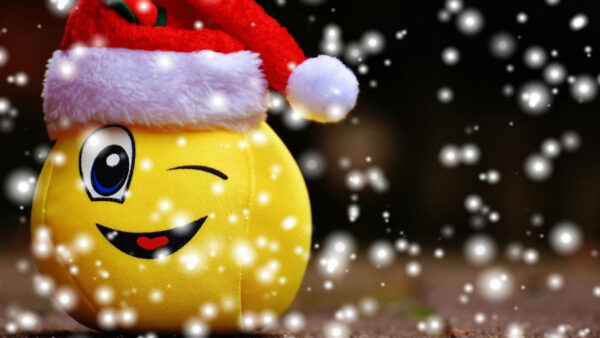 Wallpaper Claus, Hat, Toy, Santa, Red, Emoji, Plush, Yellow, Wearing