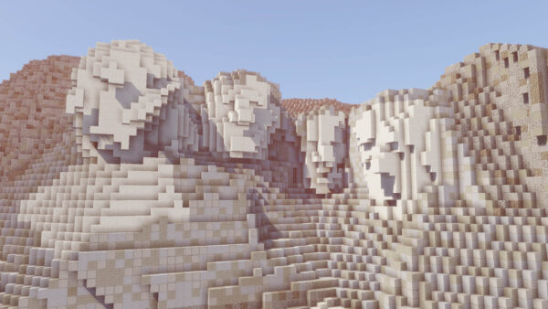 Wallpaper Minecraft, South, Sculpture, Memorial, Rushmore, Dakota, Mount
