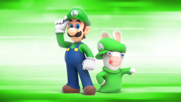 Wallpaper Raving, Rabbids, Mario, Luigi, Desktop, Games