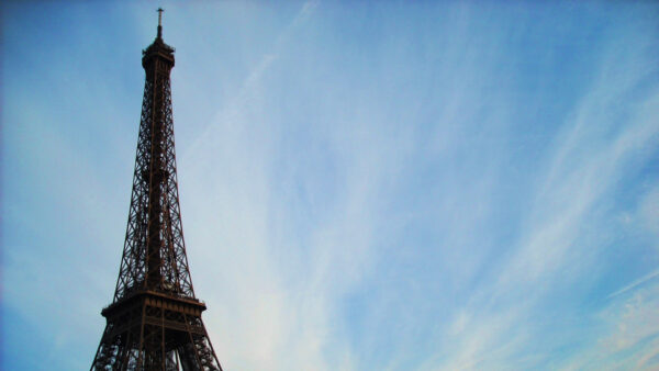 Wallpaper Tower, Blue, Clouds, With, Travel, Sky, Background, France, And, Desktop, Paris, Iron
