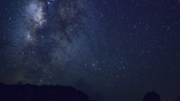 Wallpaper Sky, Desktop, With, Black, Clouds, And, Stars, Space, Glittering