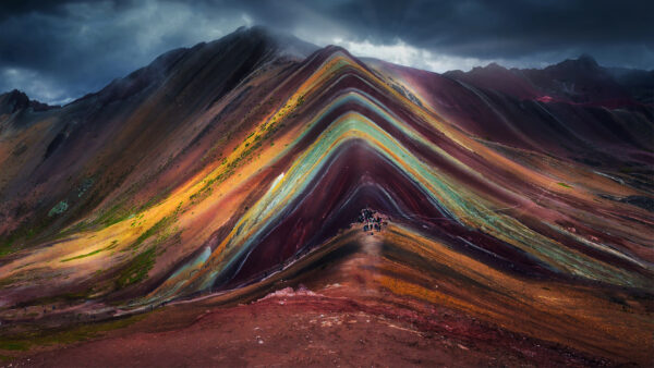 Wallpaper Nature, Under, Colorful, Sky, Mountain, Black, Cloudy
