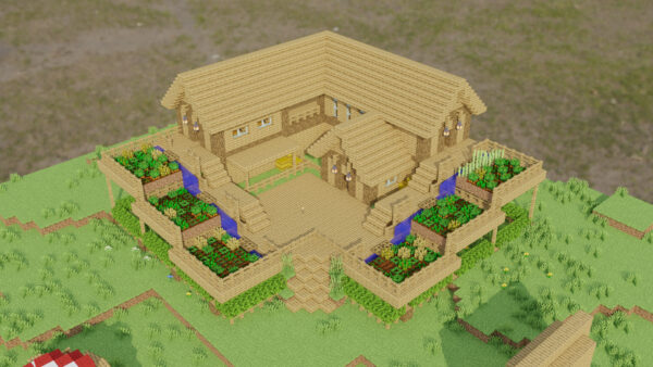 Wallpaper House, Minecraft, Village, Farm