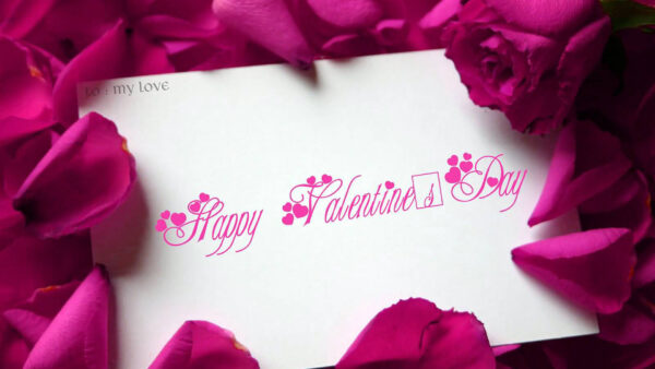 Wallpaper The, Card, Valentine, Petals, Desktop, Rose, Middle, Valentine’s, Day