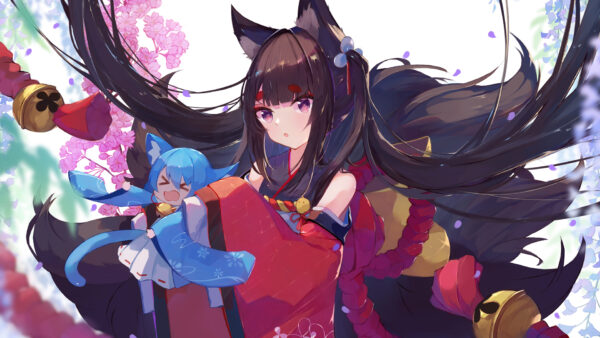Wallpaper Background, Girl, Amagi, Lane, Anime, Azur, White, Amagi-chan