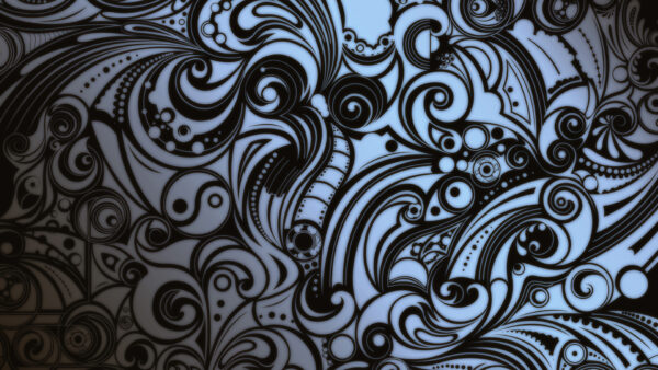 Wallpaper Black, White, Shapes, Pattern, Trippy, Art