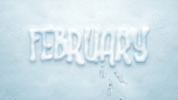 Wallpaper Frozen, February, Letters, Snow