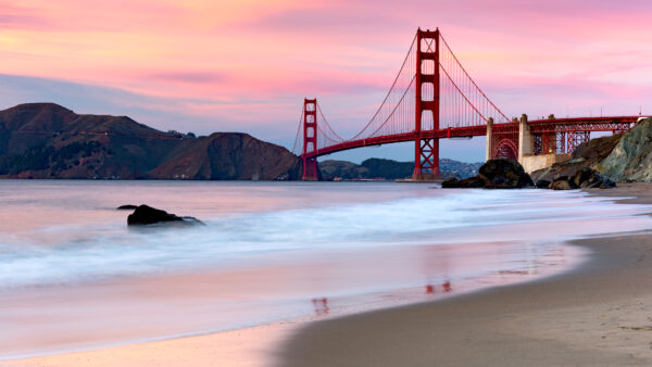 Wallpaper San, Francisco, Evening, Bridge, Golden, Gate