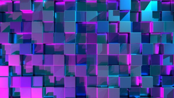 Wallpaper Cubes, Neon