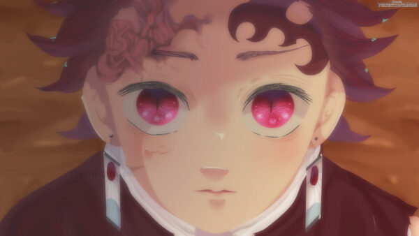 Wallpaper Closeup, Anime, With, Eyes, Desktop, Pink, Demon, Kamado, Tanjiro, Slayer