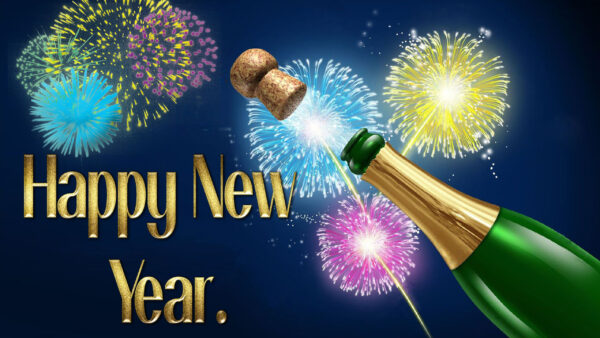 Wallpaper Word, 2021, Happy, New, Sparkle, Year, Crackers, Background