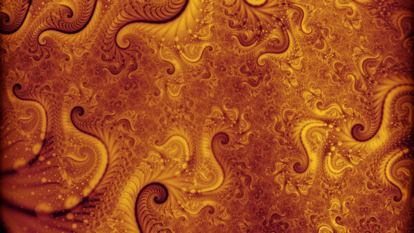 Wallpaper Yellow, Fractal, Art, Abstract, Brown
