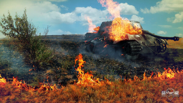 Wallpaper Tank, Blue, Background, Sky, Desktop, World, Fire, Clouds, Tanks, With, And, Games